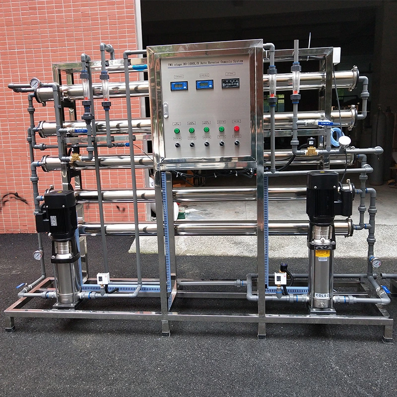 Ultrapure Water System Two Stage RO Water Plant for Drinking / Dialysis / Distill Water with Sand Carbon Cartridge 