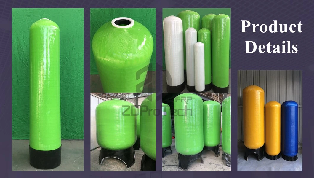 [MID Year Hot Sale] Chemical Storage Vertical Water Softener FRP Tank /FRP Pressure Vessel/ Water Filter Tank/ Water Treatment 0844/1054/1252/1354/1465